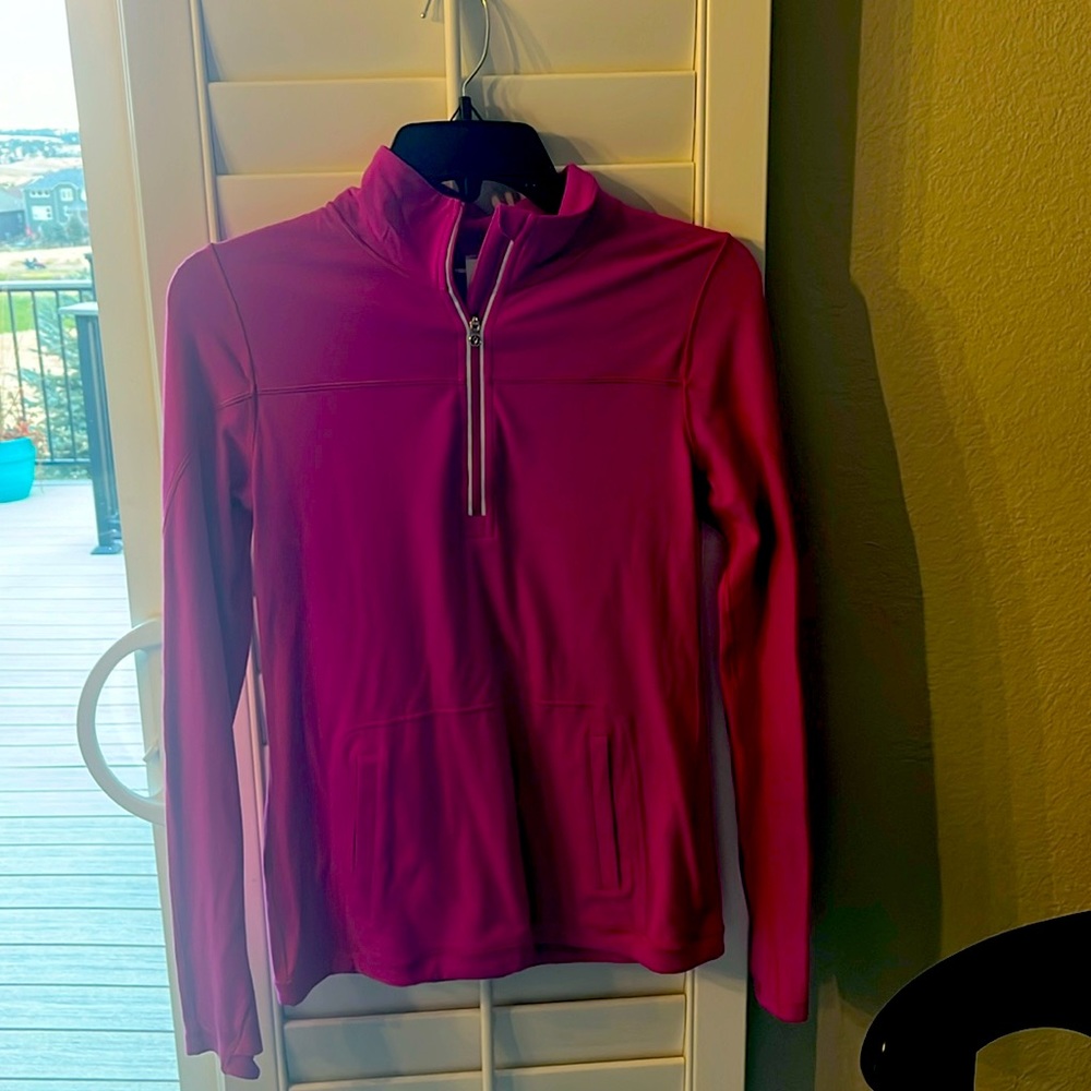 Ivivva girls size 14 long sleeve pullover half zip